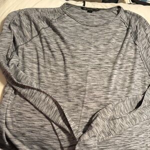 John Varvatos Long Sleeve Heathered Gray Tee